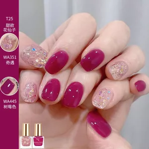 Raspberry Màu Kim Sa Lấp Lánh Sơn Móng Tay Sáng 2025 Xuân Hè Màu Mới Có Thể Lột Trắng Lâu Dài Không Mùi Khô Nhanh Không Nướng
