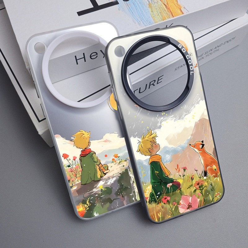 Ốp điện thoại cứng mờ hình Hoàng tử bé và hoa hồng cho Oppo Find X9 Ultra X9 Pro X8 Ultra X8 Pro X8S + X7 Ultra / Vỏ Oppo chống sốc