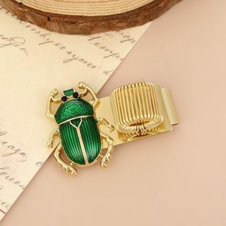 RISEDUT Scarab Beetle Pen Clip, Đàn hồi với Pen Loop Pen Clip, Kim loại Scarab Beetle Book Page Marker Học sinh & Người yêu sách