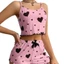 Cherry Loungewear Quần short treo in hình trái tim thường ngày có thể mặc bên ngoài Bộ đồ ngủ nữ 5.12