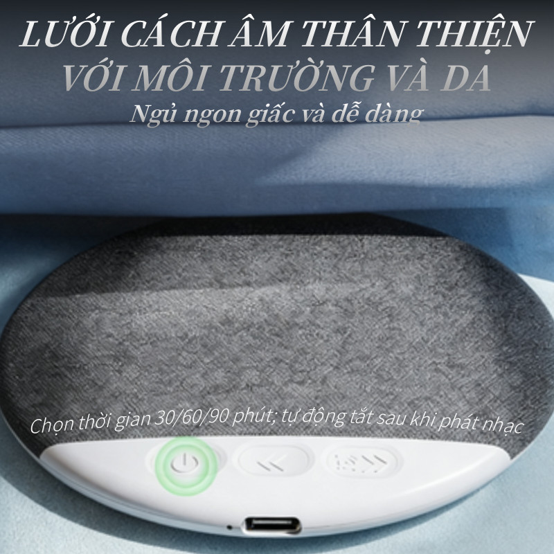 Loa Dưới Gối Bluetooth Siêu Mỏng – Âm Thanh Trung Thực, Tiếng Ồn Trắng, Hẹn Giờ Ngủ Tự Động Tắt, Cải Thiện Giấc Ngủ