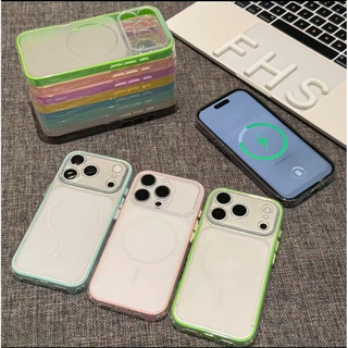 Ốp lưng chống sốc viền đầy màu sắc 2 TRONG 1 cho iPhone 17 16E 15 14 Plus 13 12 11 Pro Max Clear Matte Soft Candy Cover Funda