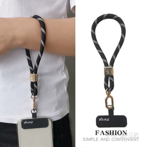 Điện Thoại Di Động Dây Đeo Cổ Tay Ngắn Móc Kim Loại Khóa Bện Dây Tay Mạnh Bền Ngoài Trời Leo Núi Du Lịch Di Động