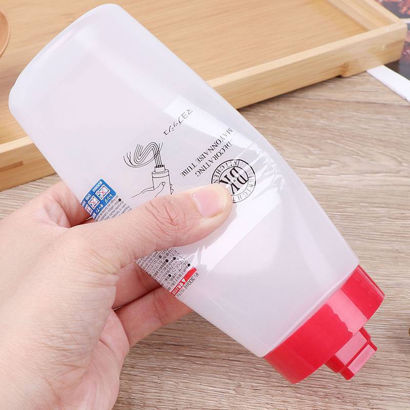4 lỗ 300ml chai nước sốt nhựa Ketchup dầu bóp quả cruet nhà bếp VN
