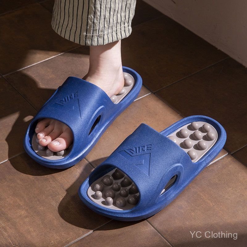 Nam Nữ Bấm huyệt Massage Dép Rỗng PVC Nhanh Khô Chống Trượt Phòng Tắm Nhà 9SL5