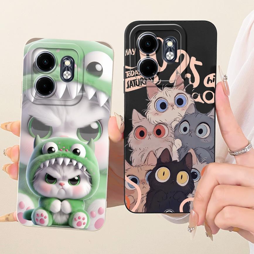 Dành Cho Infinix Hot 50i X6531 Smart 9 9HD Ốp Điện Thoại Mèo Dễ Thương Mát Hoạt Hình Tranh Trường Hợp Chống Sốc Silicon Lỏng Vỏ Mềm