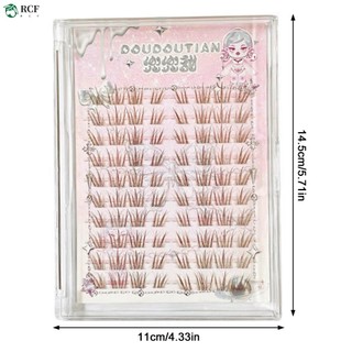 Lông mi giả bằng sợi nâu Khối lượng tự nhiên C Curl 7-12mm Mix Lông mi mềm thủ công cho bữa tiệc hàng ngày