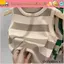 Áo Crop Top ORDOBOX, Áo len dệt kim sọc tương phản không tay, Áo ghi lê không tay cổ tròn bằng sợi Acrylic dành cho nữ