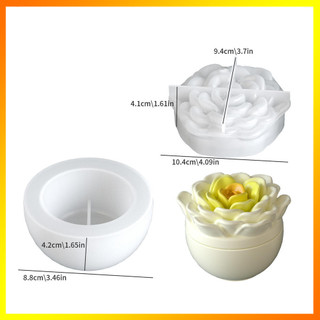 Khuôn Nến Tròn Linh Hoạt Camellia Khuôn Silicon Siêu Mềm Dễ Dàng Vệ Sinh Cho Nhựa Thủ Công Xà Phòng Làm Nến