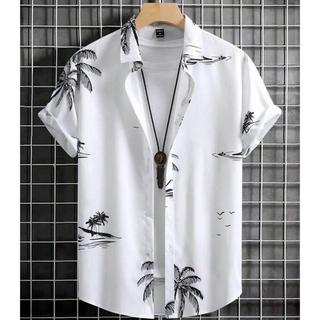 Mùa Hè Áo Sơ Mi In Hình Rời Retro Style, Phù Hợp Cho Cặp Đôi Đi Biển