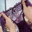 Quần lót ren DARON, Quần lót xuyên thấu lưới trong suốt, Quần lót nơ rỗng eo thấp liền mạch mùa hè