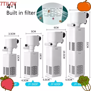 7TILOYSHOP 1 Máy Bơm Lọc Bể Cá, Máy Tạo Sóng Máy Tạo Oxy Không Khí Bơm Không Khí Bể Cá, Bộ Lọc Bên Trong Bơm Thay Nước Chìm 220V