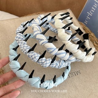 Kẹp Tóc Lông Tơ Kẻ Sọc, Phù Hợp Cho Mùa Hè