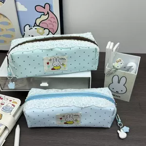 Miffy Thỏ Chấm Bi Hộp Đựng Bút Chì Dung Tích Lớn Niche Cao Cấp Tươi Đơn Giản ins Sinh Viên Văn Phòng Phẩm Túi Bảo Quản Ren26042212