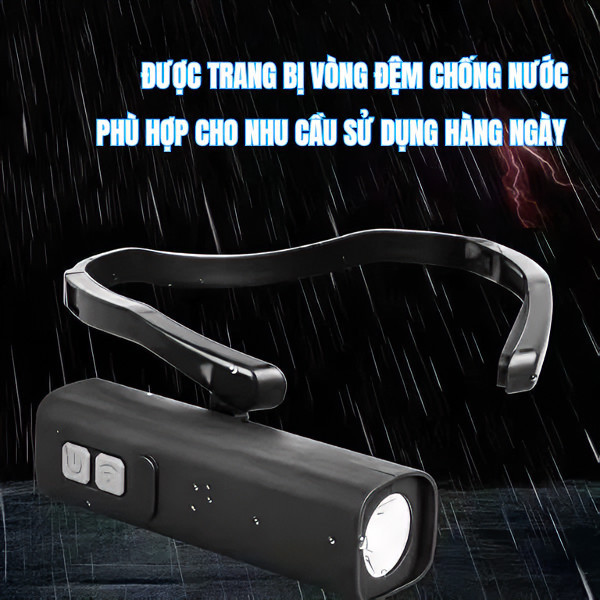 【COD】Đèn đeo tai chống nước IPX4, sạc pin, rảnh tay, siêu sáng mạnh, thích hợp đi đêm và làm việc trong hầm tối.