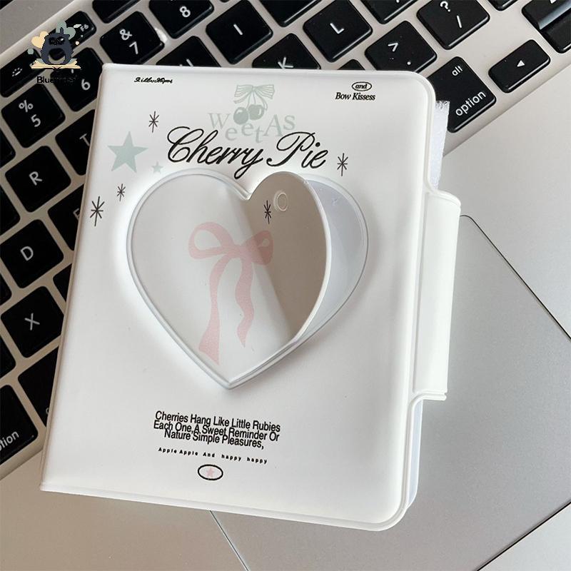 [Bluemood] Kpop Photocards Binder Sweet Bow Album Ảnh Mini Photocard Giá Đỡ 3 Inch Trái Tim Tình Yêu Hình Hộp Đựng Mới