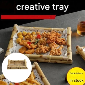 Cc Khay tre thanh lịch để phục vụ món khai vị Món tráng miệng và bảng từ thiện