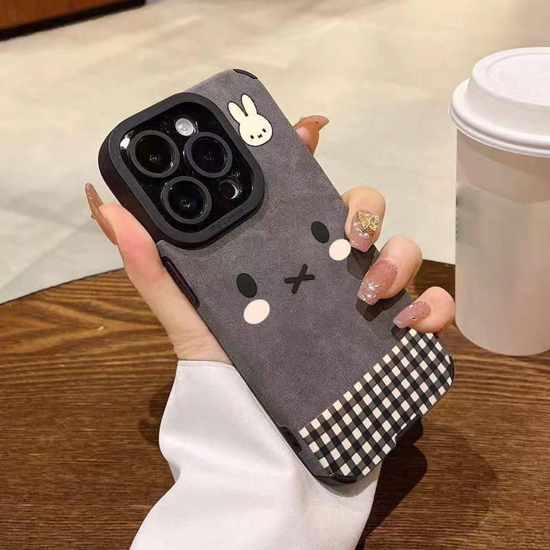 Plated rabbit áp dụng cho iPhone17Promax vỏ điện thoại mới 16Pro lông 1514 mùa thu và