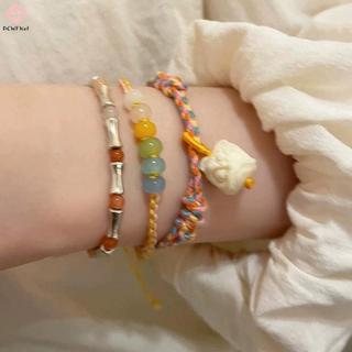 Vòng tay hạt mini phong cách bohemian màu sắc đa dạng, lắc tay quyến rũ dành cho tình bạn và cặp đôi