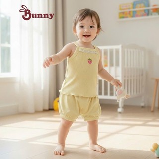 Bộ 2 dây bé gái mùa hè xinh xắn hiệu Bunnybaby cho bé 0-24 tháng Bubbybaby-GV