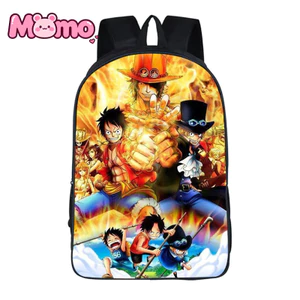 Ba lô học sinh in họa tiết anime One Piece, túi đi học nhẹ để đi lại trong khuôn viên trường
