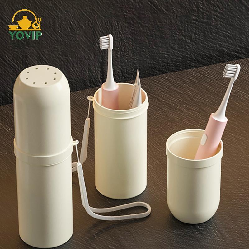 YOVIP Hộp đựng bàn chải đánh răng du lịch di động đơn giản Bàn chải đánh răng và kem đánh răng Hộp lưu trữ có nắp đậy VN