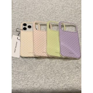 Ốp Điện Thoại Thích Hợp Cho iPhone ins Màu Trơn Tươi Nhỏ Chấm Bi Thích Hợp Cho iPhone17 16promax Ốp Điện Thoại 15 / 14 Phong Cách Mới 13 Niche 12 / 11 Vỏ Bảo Vệ 1XXA