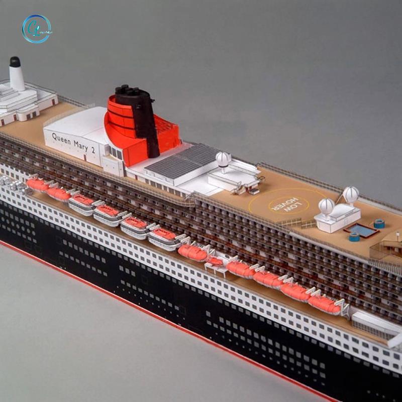 Mô hình tàu chi tiết 1: 400 Máy hấp tỷ lệ RMS Queen 2 Liner Bộ giấy chưa lắp ráp Papercraft