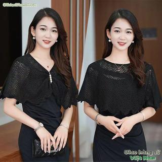 Khăn choàng vải tuyn GILDEDHOMIN - Áo khoác ren mỏng chống nắng đa sắc