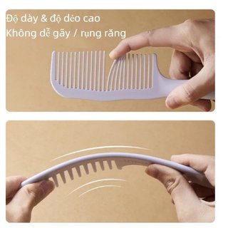Bộ Lược Tóc Chống Tĩnh Điện PC ABS Răng Rộng Đuôi Chuột Detangling Salon Tạo Kiểu Sử Dụng Hàng Ngày