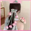 MYPANDA Scrunchie Dây Buộc Tóc Họa Tiết Hoa và Phụ Kiện Treo - Phụ Kiên Tóc Elegant dành cho Nữ