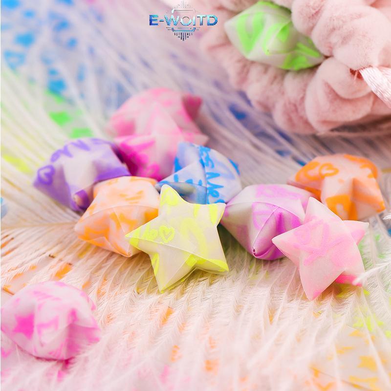 E-WOITD 210 Tờ Origami Dạ Quang Ngôi Sao Dải Gấp Dễ Thương Luy Cho DIY Thủ Công