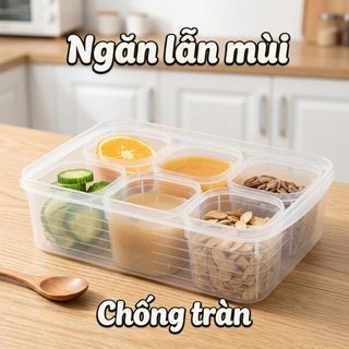 Bộ Hộp Đựng Thực Phẩm PP Chống Rò Rỉ Lò Vi Sóng Tủ Đông Có Thể Xếp Chồng Bữa Ăn Chuẩn Bị Hộp Bếp