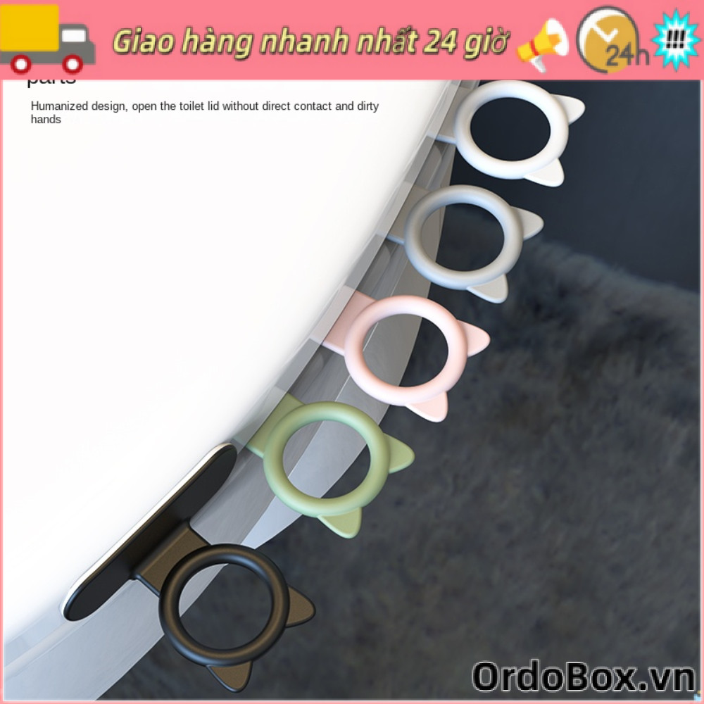 ORDOBOX Bộ nâng nắp bồn cầu đa chức năng dính, thiết bị vòng vệ sinh phòng tắm hoạt hình tránh chạm, phụ kiện WC