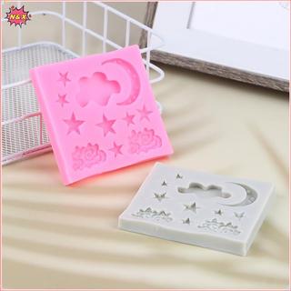 N & X 1 Khuôn Bánh Silicon Fondant Cloud Star Moon Khuôn Socola Đám Mây Khuôn Trang Trí Bánh Phụ Kiện Dụng Cụ DIY.