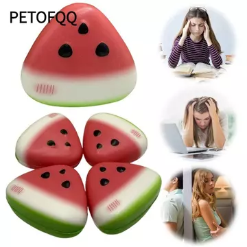 PETOFQQ Bóp Chống Căng Thẳng, Da Đá Mềm Họa Tiết Squishy Dưa Hấu Giảm Căng Thẳng​​, có thể tái sử dụng​​ Giảm căng thẳng phục hồi chậm ​​Giảm văn phòng & trường học​​