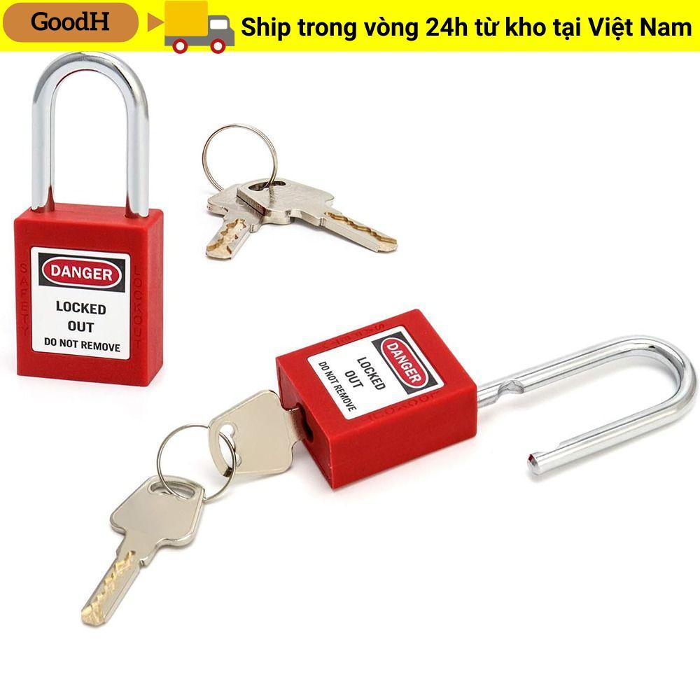 GOODH Red Loto Locks, khóa tagout thép không gỉ đỏ, 2 phím chống nước, dùng cho điện khác nhau