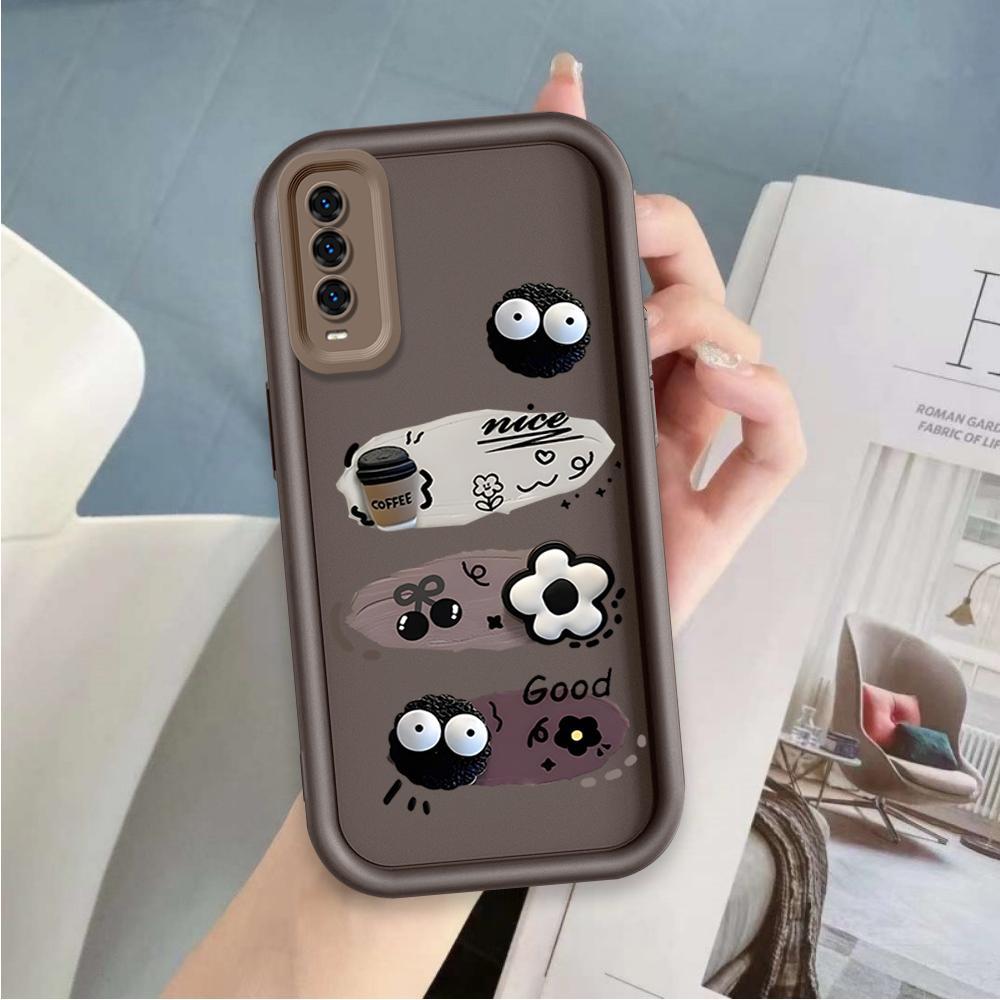 Ốp Lưng Cho VIVO Y20 / Y20i Y20S / Y20A Y20s G / Y20G Y12S / Y12A Y11S Phim Hoạt Hình Silicon Điện Thoại Thông Minh Mềm TPU Bóng Than Đen Mắt Thiên Thần Ốp Lưng Chống Sốc