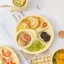 TRTR Tròn Trái Cây Salad Đĩa Nhà Bếp Bữa Sáng Sna Nhúng Khay Ăn Tối Đĩa Thực Phẩm Bánh Món Tráng Miệng Khay Nhà Bếp Bộ Đồ Ăn VN