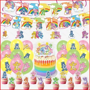 ST2 Care Bears Chủ đề trẻ em trang trí tiệc sinh nhật biểu ngữ bánh topper bóng bay bộ cung cấp TS2