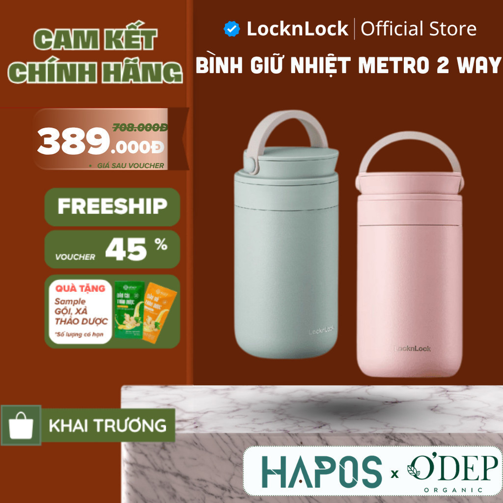 Bình giữ nhiệt LocknLock 237ml, inox 304, dung tích nhỏ, Metro Two Way ...