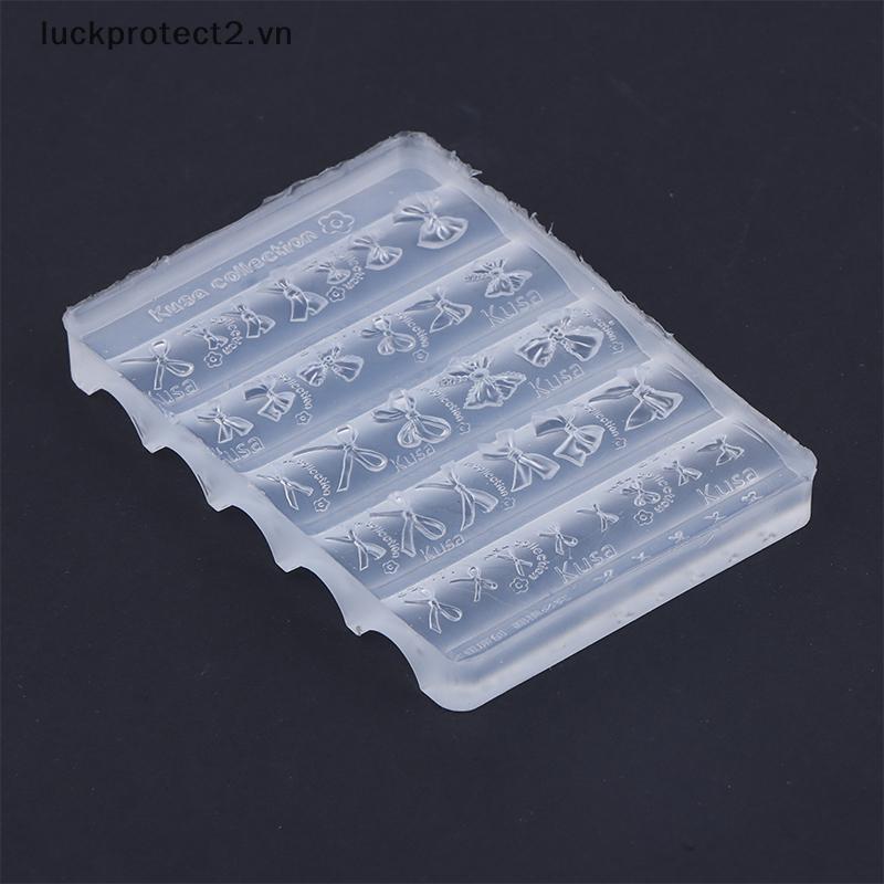 # luckpro # 3D Nơ Khuôn Làm Móng Tay Silicon Kích Thước Hỗn Hợp Nơ Tấm Dập Mềm Kawaii Ballet Nơ DIY Dụng Cụ Khuôn Làm Móng Tay Nghệ Thuật.