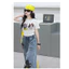 Bé Gái Denim Quần Ống Rộng Mùa Hè 2026 Phong Cách Mới Trẻ Em Hoạt Hình Mèo In Mắt Cá Chân Quần