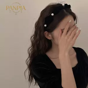 PNPIA- Băng Đô Quấn Tóc Nơ Vải Xếp Ly Cho Nữ Pháp Thanh Lịch Tính Khí Thời Trang Phụ Kiện Tóc