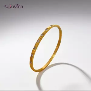 AqToCna Punk Màu Vàng Lắc Tay Dành Cho Nữ Hợp Thời Trang Thép Không Gỉ Không Phai Màu Vòng Tay Bohemian Trang Sức Thời Trang Phụ Kiện Quà Tặng AqToCna