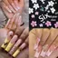 TRTR Silicone Hoa Móng Tay Nghệ Thuật Khuôn Mẫu Thiết Kế 3D Linh Hoạt Có Thể Tái Sử Dụng Cho Acrylic Gel Trang Trí Móng Tay Tại Nhà VN