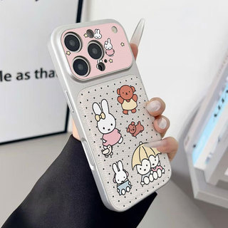 Ốp lưng iPhone Miffy Rabbit họa tiết da mềm cao cấp bảo vệ máy ảnh - iP7/8/X/XS/XR/11/12/13/14/15/16/17/Plus/Air/Pro/Max