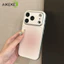 Ốp điện thoại màu đỏ dần dần dễ thương cho Redmi 15 15C 14C 14R 13 13C 13R 12 12C 12R 11A 10 Prime Power 10A 10C 5G 4G Ốp lưng bằng da PU sang trọng Vỏ mềm chống rơi
