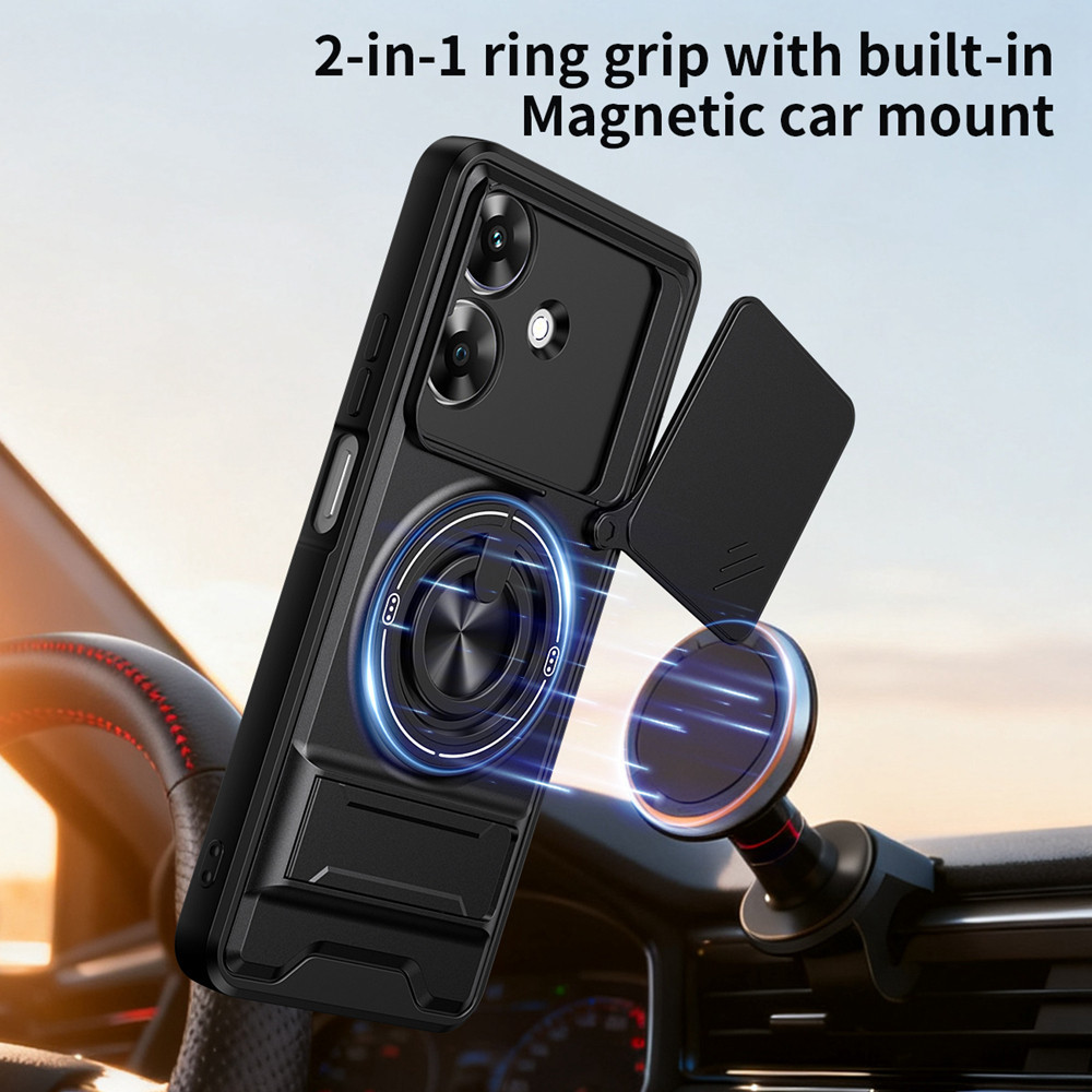 Ốp Điện Thoại Đa Năng Sang Trọng Thích Hợp Cho Realme Note 60 60X 70 80 4G 5G Dây 360°Giá đỡ vòng có vỏ máy ảnh Vỏ bảo vệ toàn diện chống sốc