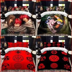 ST2 NARUTO 3IN1 Phù Hợp Với Ga Trải Giường Chăn Vỏ Gối Phòng Ngủ Gia Đình Ký Túc Xá Có Thể Giặt Bộ Chăn Ga Gối TS2